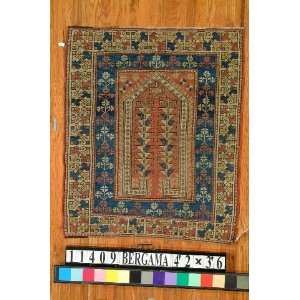    3x4 Hand Knotted Bergama Turkey Rug   36x42