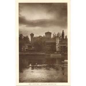  Vintage Postcard Castello Medioevale Torino Italy 