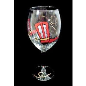   Boots Design   Hand Painted   Grande Wine  16 oz.