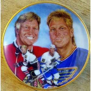Bobby & Brett Hull 1991 Gartlan 3.25 Plate  Sports 
