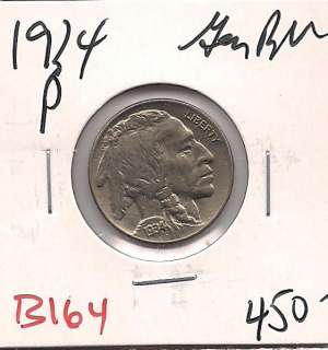 1934 Buffalo Nickel Five Cent GEM Brilliant Uncirculated B164  