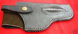 BLACK LEATHER WITH STING RAY COLT 45 CALIBER HOLSTER  