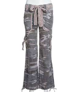 Miss Me Camouflage Linen Cargo Pants  