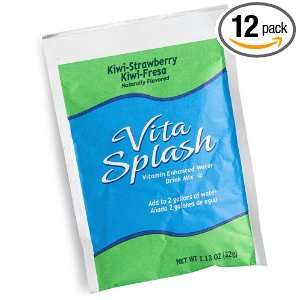 Vita Splash Kiwi Strawberry 12 count, 13.55 Ounce Boxes (Pack of 12 