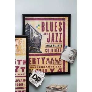  Framed Cork Board, Blues & Jazz Poster