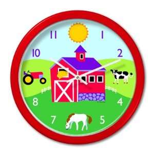  Olive Kids OR FARM 001 Country Farm Clock   Red