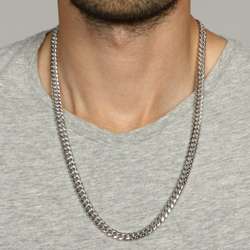   Sterling Silver 26 inch Cuban Link Chain Necklace  