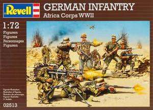 REVELL 1/72 SCALE WWII GERMAN INFANTRY AFRICA CORPS FIGURES PLASTIC 