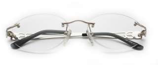Barely There Reading Glasses Rimless Pretty Metal Trim  