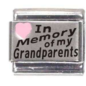  In Memory Of My Grandparents Pink Heart Laser Italian 