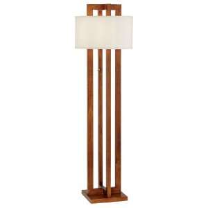  Double Rectangle Wood Floor Lamp