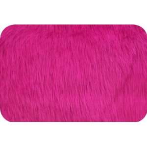  60 Wide Faux Fur Luxury Shag Hot Pink Fabric By the Yard 