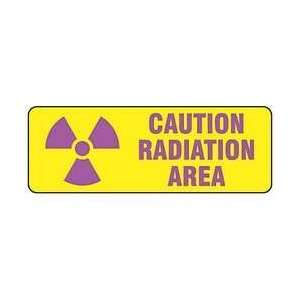 Caution Radiation Sign,3 1/2 X 10in,eng   BRADY  