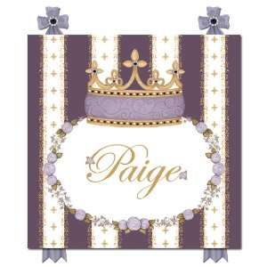  Posh Princess Crown Name Plaque Aubergine Dream