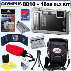 Olympus Stylus Tough 8010 14MP Black Digital Camera with 8GB Kit 