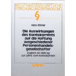   Lehre vom Kontokorrent  Forschung und Entwicklung) (German Edition