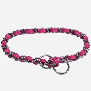   Chain Dog Collar   3mm x 22   For Dogs up to 110 lbs   Pink in Color