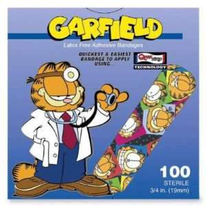  Aso Bandages, Garfield Design, Adhesive, 3/4 Strips, 100 