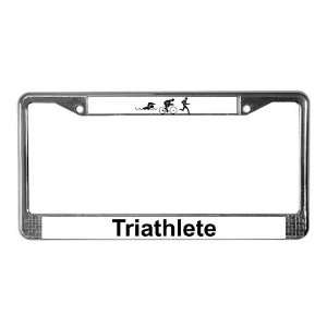  Mens Triathlete Sports License Plate Frame by  