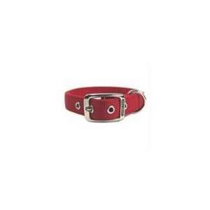  Double Nylon Deluxe Dog Collar Red 22 In