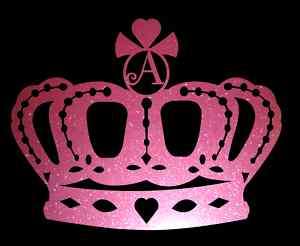 Pink Glitter Twilight Crown Decal 4 ur JUICY Car Wall  