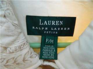 Ralph Lauren Cotton Quilted Jacket w/Equine Theme  