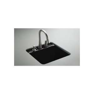   Undercounter Sink w/Two Hole Faucet Drilling K 6655 2U 7 Black Black