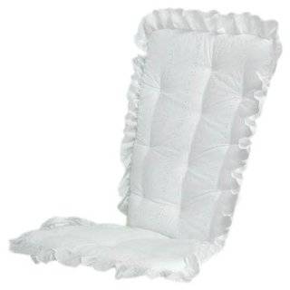   Bedding Carnation Eyelet Adult Rocking Chair Cushion Pad Set, White