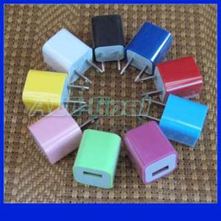 USB Color Wall Charger Adapter For iPhone 3G iPhone 4 100/Lot