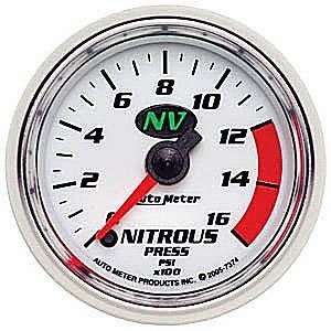  Auto Meter 7374 NV Full Sweep Electric Nitrous Pressure 