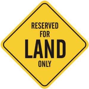   RESERVED FOR LAND ONLY  CROSSING SIGN