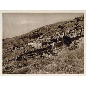  1928 Delphi Greece Archaeological Ruins Photogravure 