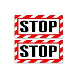 Stop Sign   Alert Warning   Set of 2   Window Business Stickers