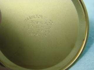 Free Mason Masonic 10K Gold 23 Jewel Pocket Watch Hamilton With 