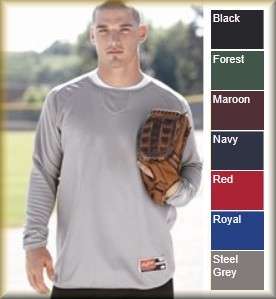 Rawlings Mens Size Baseball Sport Mesh Fleece Pullover  