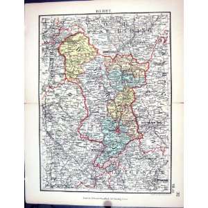   Sheffield Macclesfield Stanford Antique Map 1885