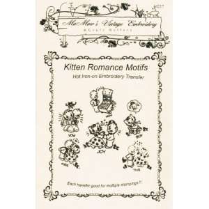  Kitten Romance for Tea Towels Hot Iron Embroidery 