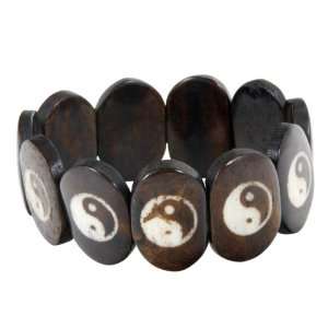  Stretchy Bracelet with Yin Yang Symbol