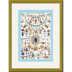  Gold Framed/Matted Print 17x23, Etruscan Jewelry