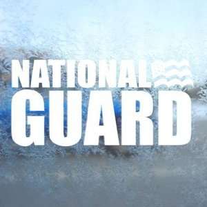  National Guard US Army White Decal Laptop Window White 