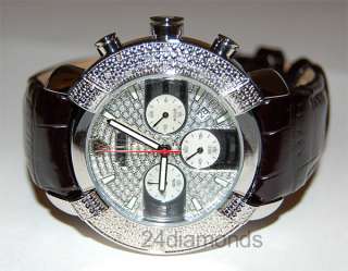 Aqua Master White Round Pave Diamond Watch  