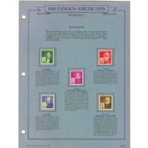  USA Commemorative Stamps Famous American Inventors Issued 