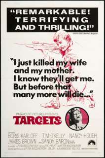 Targets 1968 Original U.S. One Sheet Movie Poster  