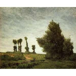Oil Painting Landscape with Poplars Paul Gauguin Hand Painted Art 