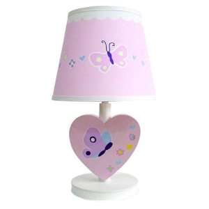  Butterfly Pink Heart Table Lamp LP 54192