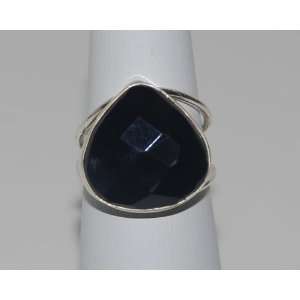  Ring Black Onyx Cut Stone Oval 