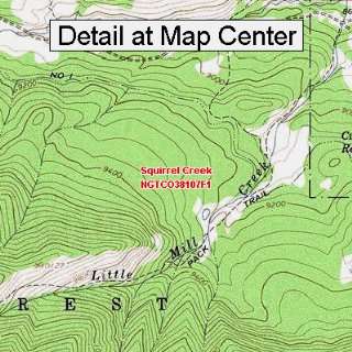  USGS Topographic Quadrangle Map   Squirrel Creek, Colorado 