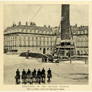  1898 Print Colonne Vendome 1871 Demolition Rue de la Paix 
