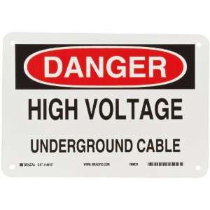  Hazard Sign, Header Danger, Legend High Voltage Underground Cable