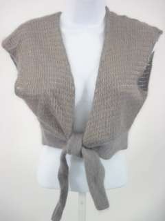 GENERRA Gray Gold Wool Rabbit Hair Sweater Vest Top L  